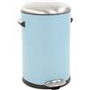 Eko-Europe EKO - Cestino a pedale Belle Deluxe da 12 litri - Acciaio e plastica - Azzurro, sabbiato