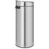 Brabantia Mülleimer Touch Bin New, Abfalleimer, Müllbehälter, Stahl, Matt Steel, 30 L, 115349