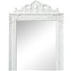vidaXL Specchio verticale in stile barocco 160x40 cm Bianco