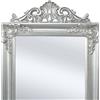 vidaXL Specchio a muro in stile barocco 160x40 cm argento