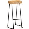 vidaXL Sgabello da bar 2 pz. Legno massiccio di mango