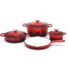 Carl Schmidt Sohn GmbH Set di pentole in ghisa Xanten 7 pezzi rosso CS-067489