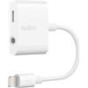 Belkin RockStar Adattatore di ricarica audio e illuminazione da 3,5 mm F8J212btWHT