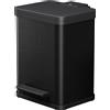 Hailo 0622-260 Separatore di rifiuti a pedale Hailo Öko duo plus M, 2x9 L, nero