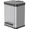 Hailo 0619-220 Bidone a pedale Hailo Öko uno plus M, 17 L, argento