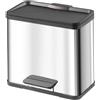 Hailo 0630-200 Öko Duo Plus L Pedaalemmer 17+9L RVS/Zwart