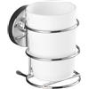 WENKO Bicchiere portaspazzolino Portadentifricio Bagno MILAZZO senza forare