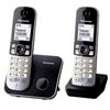 Panasonic Telefono cordless duo dect nero/argento Panasonic KXTG6812