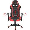 vidaXL Sedia da ufficio sedia da gioco inclinabile in ecopelle rosso