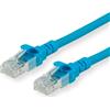 ROLINE - Cavo patch - RJ-45 (M) bis RJ-45 (M) - 20 m - UTP - CAT 6a - alogeno, geformt, verseilt - Blau (21.15.274
