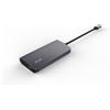 LMP-USB-C Video Hub 5 porte, HDMI, 3x USB 3.0 (1x 1.5A), USB-C (PD e dati), alu. alloggiamento, grigio spazio