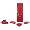 Börner Set iniziale di affettatrici per verdure Börner V1, affettatrice di patate, affettatrice di cetrioli, affettatrice di verdure, grattugia da cucina, affettatrice di patatine fritte, grattugia di frutta, affettatrice di cavoli, colore: rosso