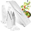 Börner Affettatrice da cucina Börner V3 con supporto e grattugia Multibox, affettapatate, colore:bianco