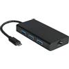 Value Convertitore VALUE da USB 3.1 a Gigabit Ethernet - Adattatore di rete - USB-C 3.1 - USB 3.0 x 3 + Gigabit Ethernet x 1 + USB-C
