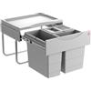 Hailo Cestino Hailo 3644731 TR Swing tandem salvaspazio S 2x 8,5 + 12 litri