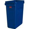Rubbermaid - Slim Jim con fessure di aerazione 60 litri - Polietilene - Blu