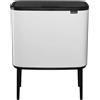 Brabantia Cestino Brabantia Bo Touch Bin bianco, 11 + 23 L