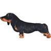 vidaXL Cane giocattolo di peluche Bassotto in piedi peluche nero XXL