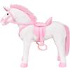 vidaXL Peluche unicorno in piedi bianco e rosa XXL
