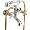Sapho Reitano Rubinetteria Antea - Miscelatore da bagno con accessori, cromo/oro 3012