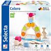Selecta Spielzeug Coloro Bauklötze, 25-tlg., Bau Spiel, Kleinkindspiel, Kleinkindspielzeug, Holz, 62067