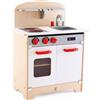 Hape Cucina giocattolo Hape - cucina in legno bianca per bambini con forno e frigorifero