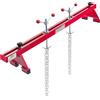 AREBOS ponte motore 500 kg rosso | sollevamento motore, traversa parafango 730-1480 mm