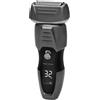Proficare HR 3012 rasoio da uomo, testina di rasatura flessibile, funzionamento a batteria/mains, rasatura precisa nero/grigio