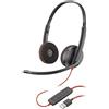 HP Poly Plantronics Cuffia Blackwire C3220 | USB binaurale | SoundGuard | Nero