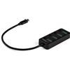 StarTech.com Hub USB-C a 4 porte - 4x USB-A con interruttori on/off individuali - Splitter mobile da USB C a USB 3.0 - Splitter USB Type-C - Hub - 4 x USB 3.1 Gen 1 - Desktop