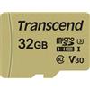 Transcend 500S - Scheda di memoria flash (adattatore microSDHC/SD incluso) - 32 GB - Classe video V30 / UHS-I U3 / Classe10 - microSDHC
