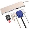 Adam Elements CASA HUB A03 - Adattatore multiplo USB-C con HDMI 4K e VGA FullHD - Oro