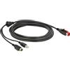 DELOCK PoweredUSB Kab. 24v St > USB-B St + Hosiden 3Pin 3.0m