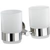 WENKO Bicchiere per spazzolini in acciaio inox Porta spazzolini Accessori da bagno BOSIO