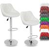 TRESKO set di 2 sgabelli da bar Sgabello da bar beige Sgabello da bar girevole a 360° con regolazione dell'altezza del sedile 60-80 cm