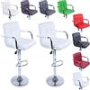 TRESKO® Set di 2 sgabelli da bar bianchi con braccioli schienale sgabello da bar sgabello da bancone