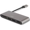 Moshi, Hub USB-C multiporta 3-in-1 USB-C HDMI/HDCP 4K ultracompatto, grigio