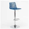 Grand Soleil Sgabello da bar con poggiapiedi Alto girevole Altezza regolabile per cucina Bar Grand Soleil Spider - Blu
