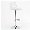 Grand Soleil Sgabello da bar con poggiapiedi Alto girevole Altezza regolabile per cucina Bar Grand Soleil Spider - Trasparente
