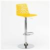 Grand Soleil Sgabello da bar con poggiapiedi Alto girevole Altezza regolabile per cucina Bar Grand Soleil Spider - Giallo