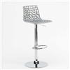 Grand Soleil Sgabello da bar con poggiapiedi Alto girevole Altezza regolabile per cucina Bar Grand Soleil Spider - Grigio