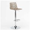 Grand Soleil Sgabello da bar con poggiapiedi alto e girevole regolabile in altezza per bar cucina Grand Soleil Spider - Beige Jute