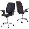 Mendler Sedia da ufficio HWC-C54, sedia girevole direzionale, Pelle finta bentwood ~ grigio, rivestimento nero