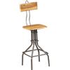 vidaXL Sgabello da bar 2 pezzi alluminio teak