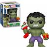 Funko Pop! 398 Marvel Avengers - Hulk per le vacanze con calza e regalo + protezione pop