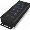 Icy Box ICY BOX IB-HUB1703-QC3 USB 3.2 Gen 1 (3.1 Gen 1) Type-B 5000 Mbps Nero