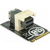 Delock Adapter M.2 Key M > SFF-8643 NVMe orizzontale 2242 - Adattatore di interfaccia - 2,5" (6,4 cm)