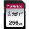 Transcend 300S - Scheda di memoria flash - 256 GB - Classe video V30 / UHS-I U3 / Classe10 - SDXC UHS-I