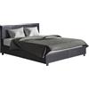 Habitat et Jardin Letto doppio con contenitore "Carla" - Nero - 140 x 190 cm