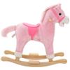 vidaXL Cavallo a dondolo in peluche 65x32x58 cm Rosa